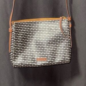Fossil Black and White Crossbody Bag